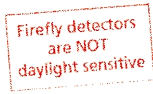 Firefly detectors are not daylight sensitive