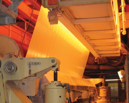 An IR Dryer on a paper machine